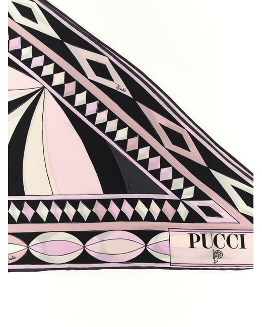 Emilio Pucci White Triangle Scarf