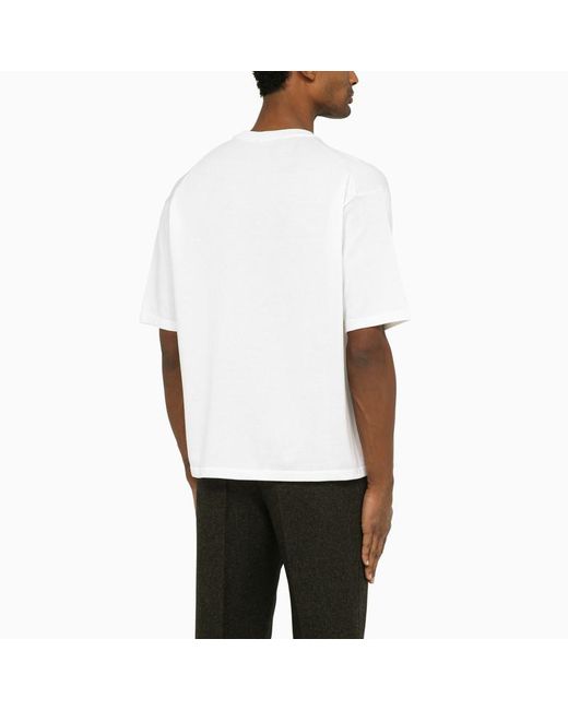 Roberto Collina White Oversize Crewneck T-shirt for men