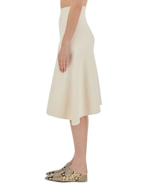 Jil Sander Natural Asymmetrical Skirt