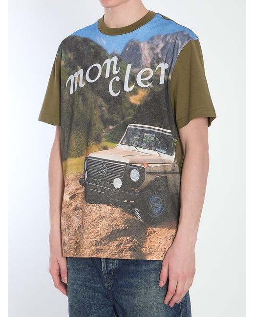 Moncler Genius Gray Printed T-Shirt for men