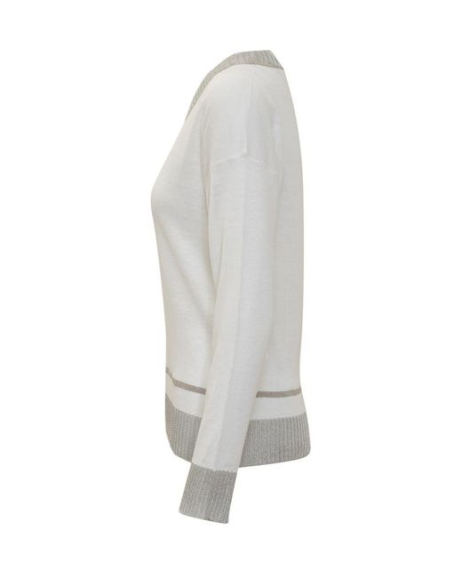 Fabiana Filippi White Sweater With Detail