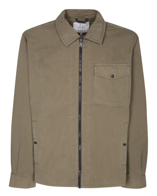Woolrich Green Sovracamicia for men