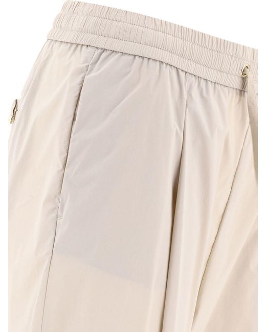 Herno White Light Stretch Nylon Trousers