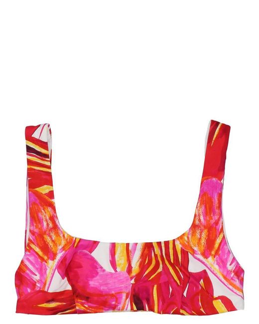 Louisa Ballou 'scoop' Bikini Top in Red | Lyst