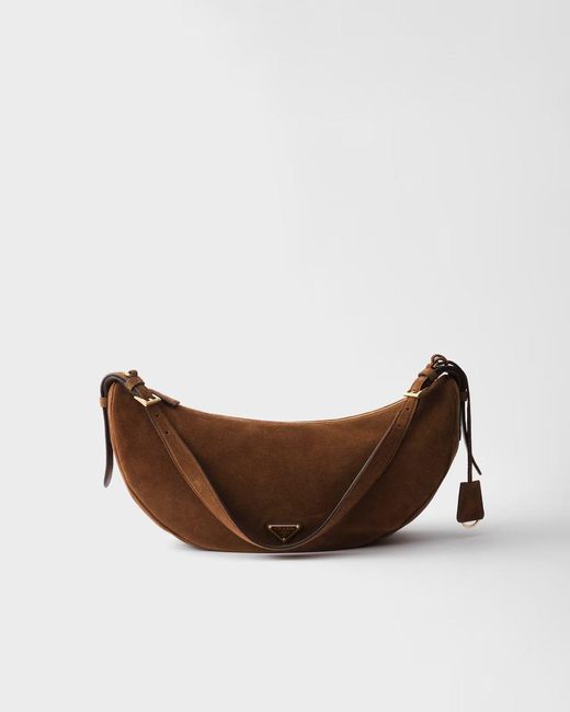 Prada Brown "Demi-Lune" Shoulder Bag