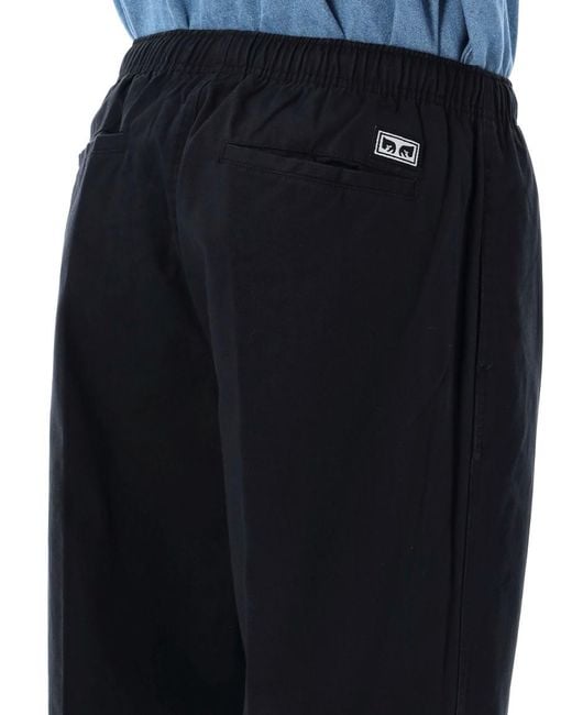 Obey Black Easy Twill Pant for men