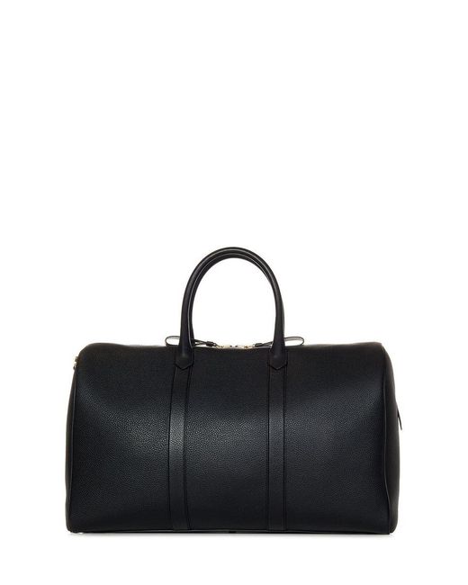 Tom Ford Black Leather Opening Duffle for men