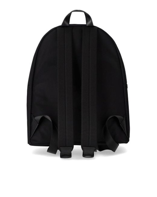 DSquared² Black Logo-Print Pocket Backpack for men