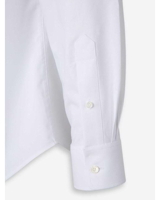 Givenchy White Plain Cotton Shirt for men