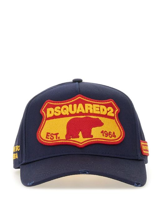 DSquared² Blue Baseball Cap for men
