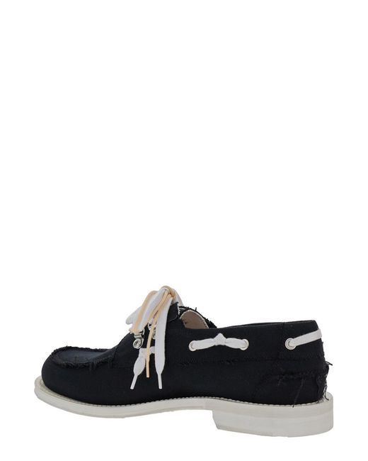 DSquared² White 'D2 X Magliano' Loafers With Logo Patch On The Side And Front Laces for men