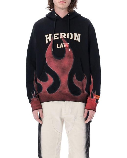 HERON PRESTON Law Flames パーカー Heron Preston Heron Law Flames Hoodie in Blue for Men | Lyst