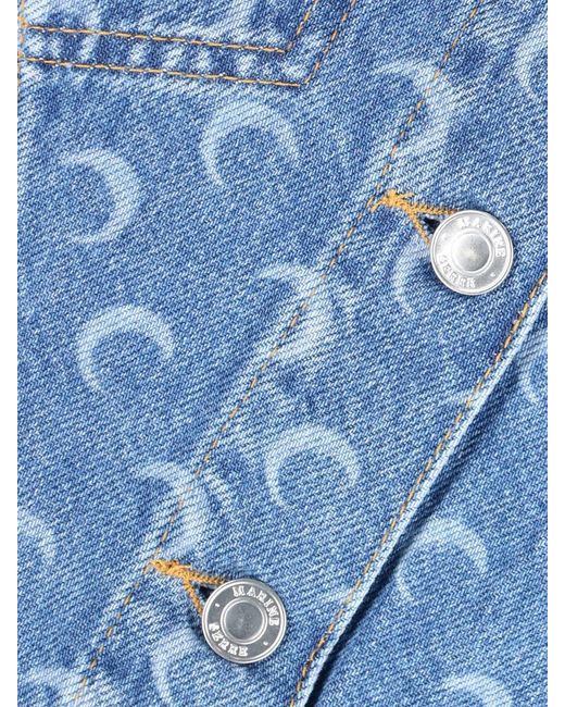 MARINE SERRE Blue Moon Crop Jacket