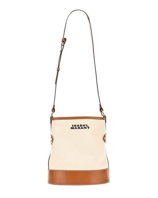 Isabel Marant Natural Bayia Mini Bucket Shoulder Handbag