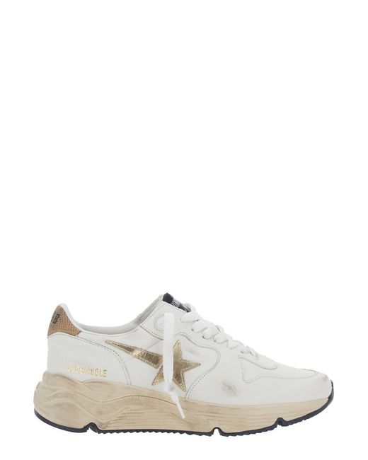 Golden Goose Deluxe Brand White 'Running Sole' Sneaker With Side Star Detail