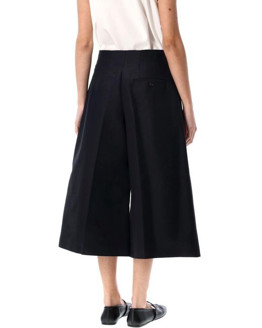 Marni Black Wide Leg Bermuda Shorts