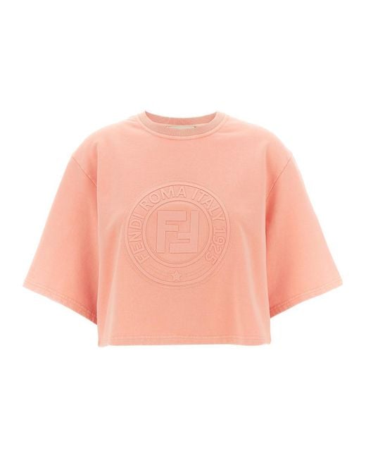 Fendi Pink 3D Roma' Sweatshirt