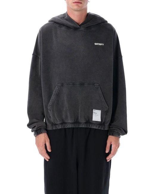 Satisfy Black Softcell Organic Cotton Hoodie for men