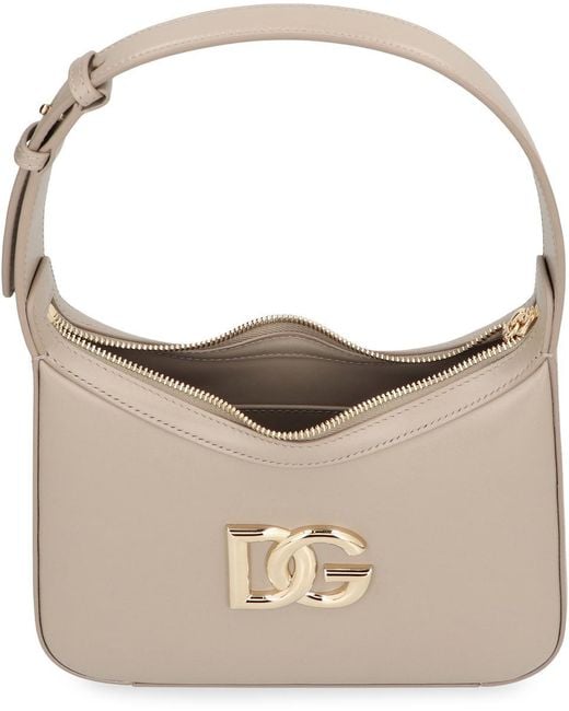 Dolce & Gabbana Gray 3.5 Leather Shoulder Bag