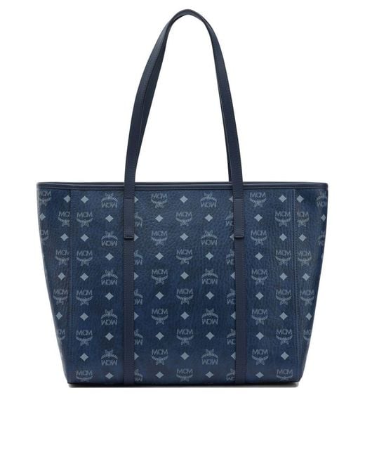 MCM Blue "Toni" Tote Shoulder Bag