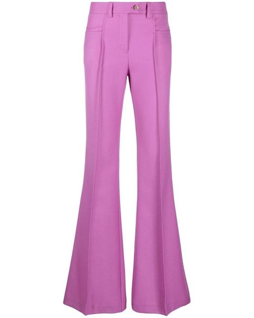 GIUSEPPE DI MORABITO Purple Tailored Flared Wool Trousers