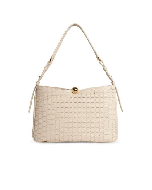 Furla Natural Cream Leather Large 'sfera Soft' Bag