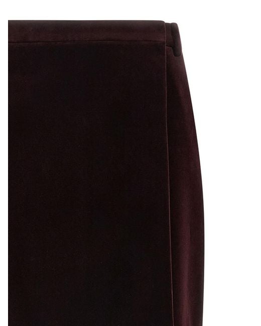 Saint Laurent Black Velvet Skirt