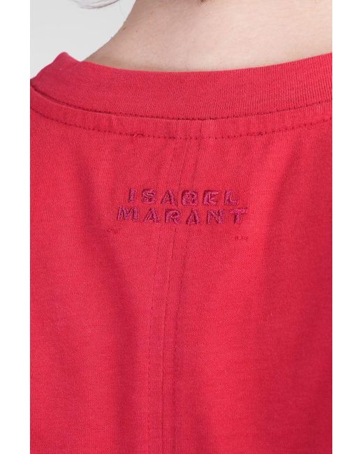 Isabel Marant Zelitos T-Shirt in Red | Lyst
