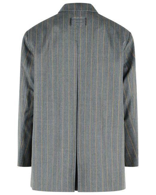 Ganni Gray Grey Wool Blend Blazer