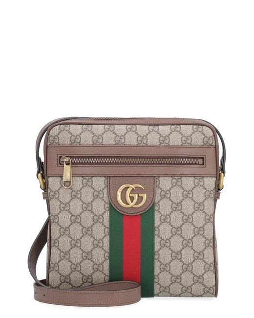 Gucci Gray GG Supreme Fabric Ophidia Shoulder-bag for men