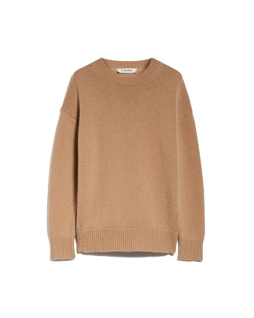Max Mara Natural Irlanda Oversized Wool And Cashmere Sweater