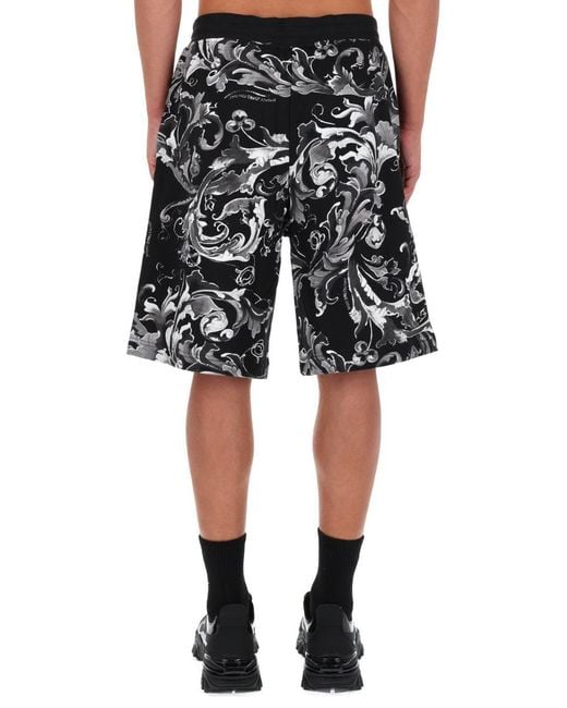 Versace Jeans Couture Black Short Pocelain Baroque for men