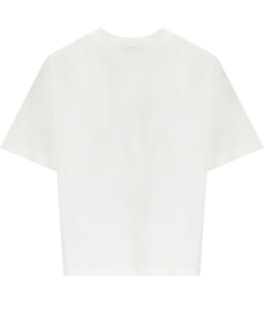 Elisabetta Franchi White Oversize T-shirt With Logo