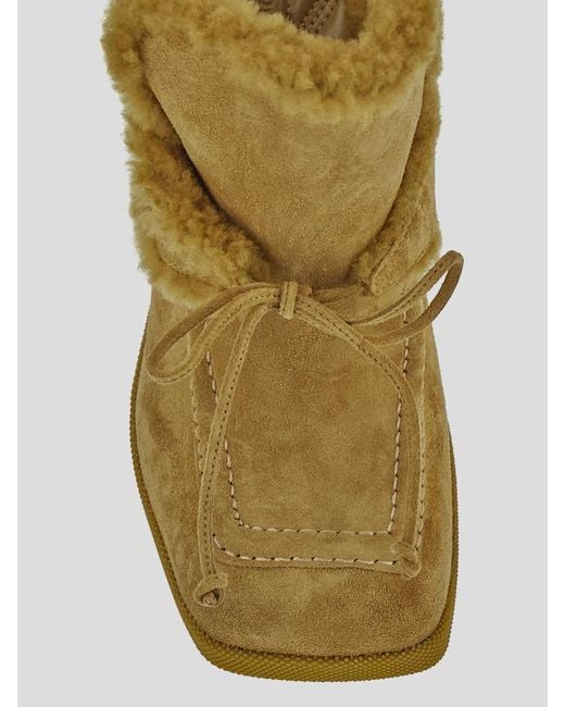 Burberry Natural Suede-shearling Highland Mules 90