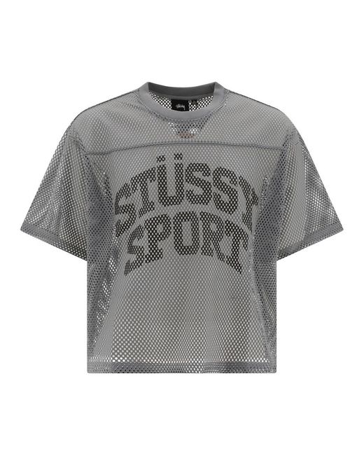 Stussy Gray "Team" T-Shirt for men