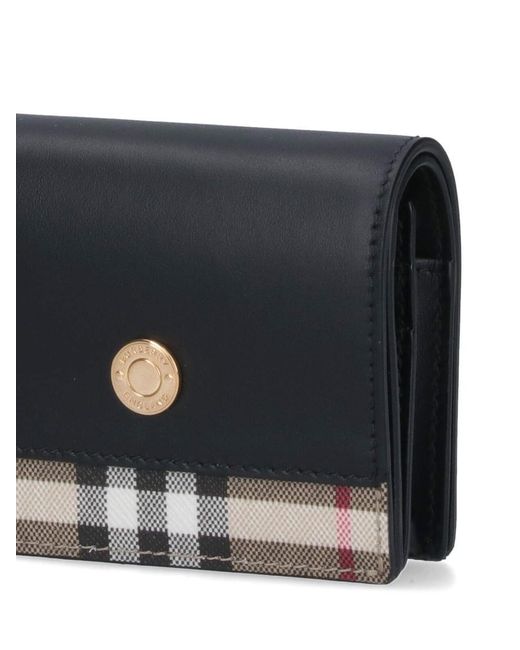 Burberry Black Check Wallet