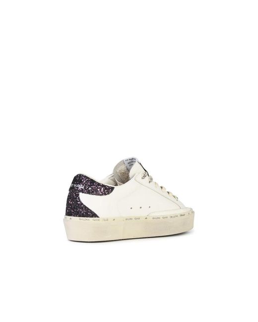 Golden Goose Deluxe Brand White 'Hi Star' Leather Sneakers