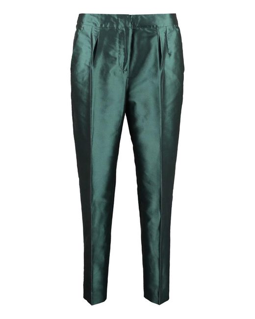 Max Mara Studio Green Monile Straight-leg Trousers