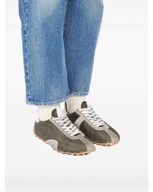 Maison Margiela Green Sprinters Low Leather Sneakers for men