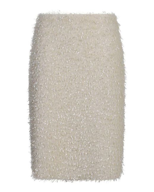 Vince White Fringe Knit Dress