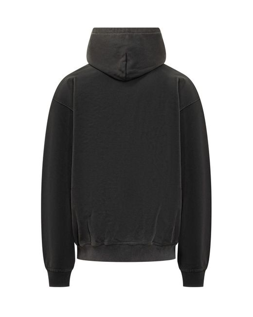 Represent Black Hoodie With Doberman Print for men