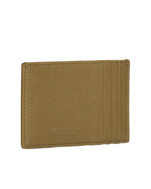 Bottega Veneta Natural Cassette Leather Card Holder for men