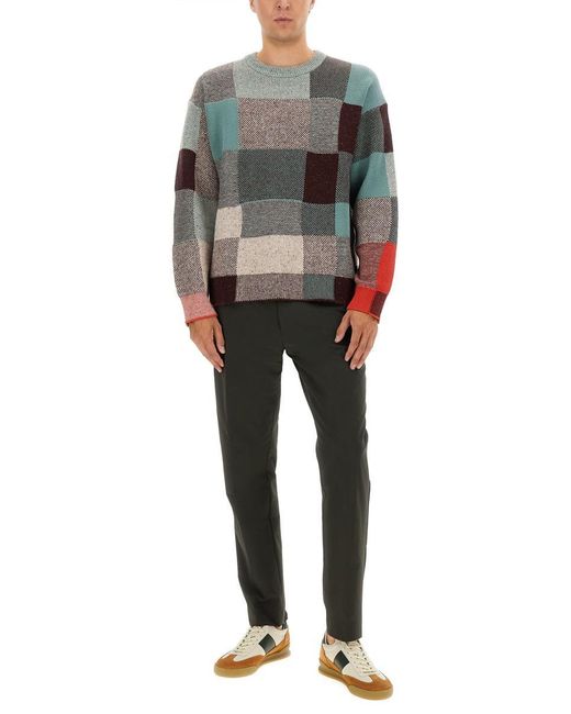 Paul Smith Gray Patchwork Knitting for men