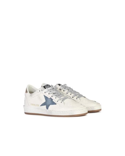 Golden Goose Deluxe Brand White 'Ball Star' Leather Sneakers