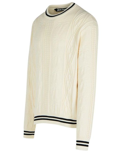 Palm Angels Natural Cotton Blend Sweater for men