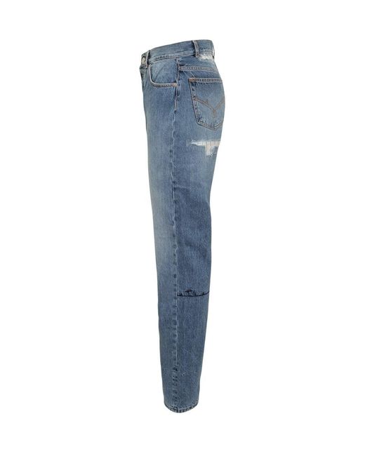 Nick Fouquet Blue Jeans With Embroidery for men