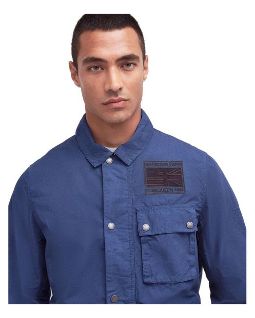 Barbour Blue International Workers Casual Cobalt Jacket for men