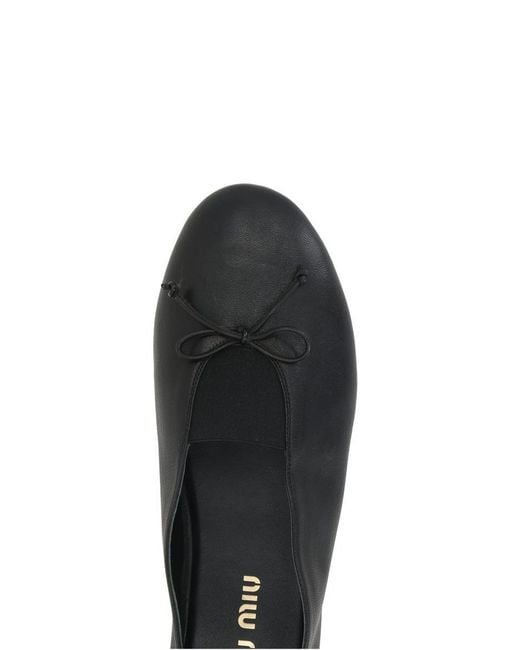Miu Miu Black Flat Shoes