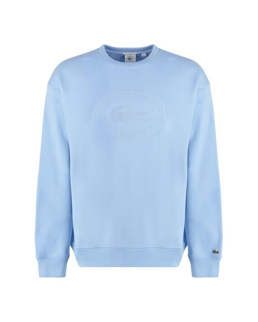 Sporty & Rich Blue Lacoste X - Cotton Sweatshirt for men