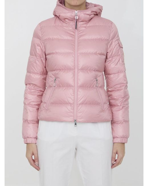 Moncler Pink Gles Short Down Jacket